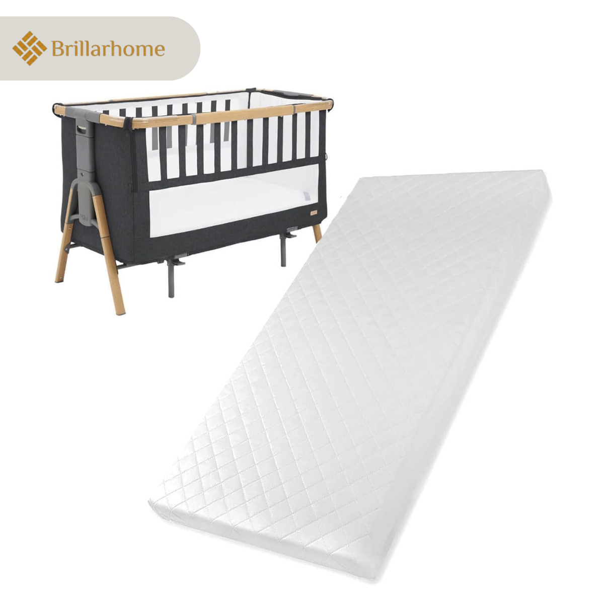 Crib-Tutti-Main-Pic 1024x1024 Baby Crib Quilted Breathable Bed Mattress (80.5x50x4) Fits to Tutti Bamboni - Image 1