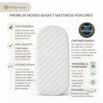 Moses Basket Wicker Mattress (65x28x4) - Image 4