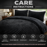 Ribbed Teddy Fleece Duvet Set - Image 4