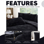 Ribbed Teddy Fleece Duvet Set - Image 3