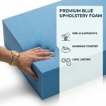 High Density Cut to Size Blue Foam 14×14″ (36x36cm) - Image 3