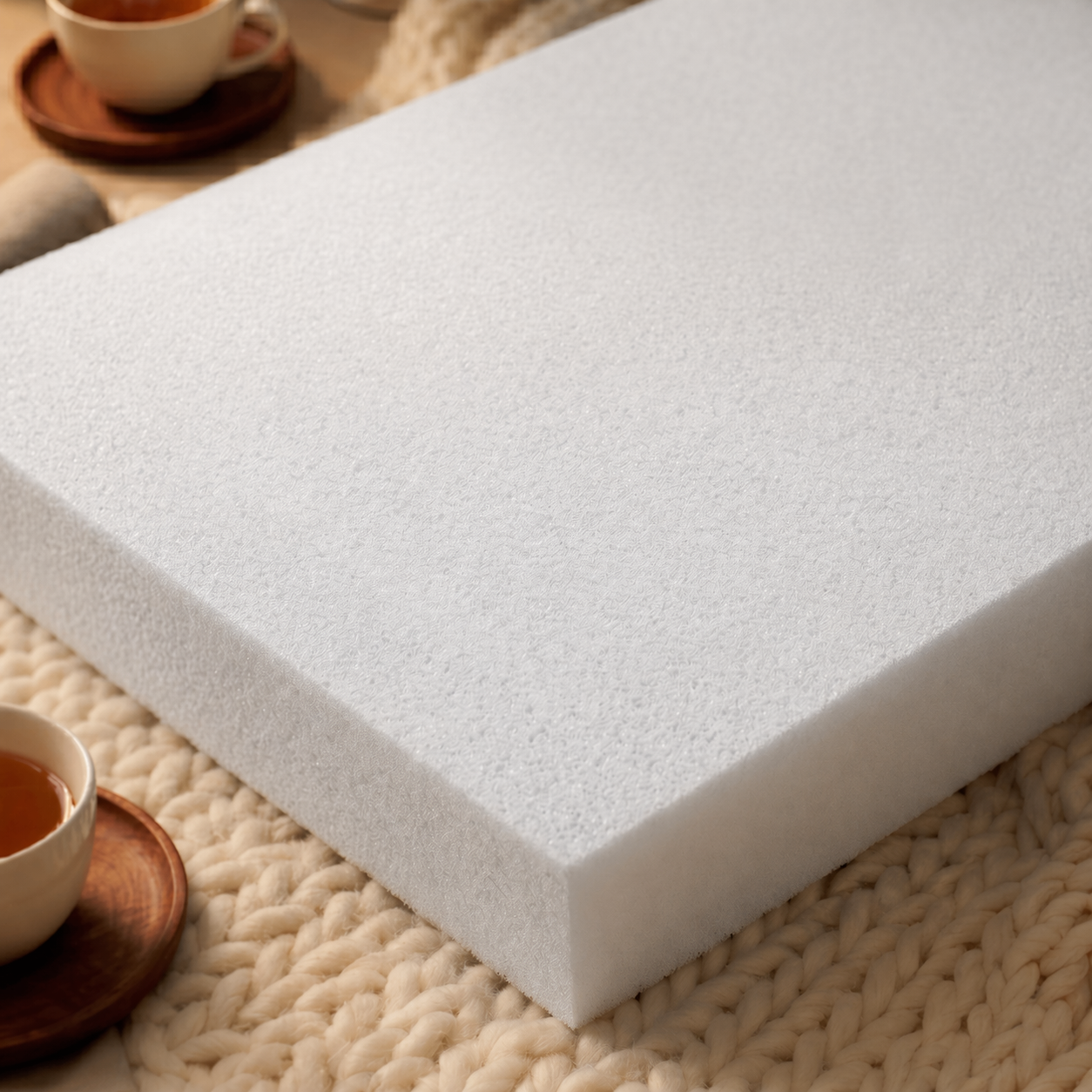 White-1 High Quality Cut to Size White Foam 15×15″ (38x38cm) - Image 1