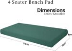 4 Seater Garden Bench Cushion (170x52x6 cm) – Waterproof Outdoor Seat Pad - Image 2