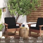 Rattan Garden Sofa Chair Patio Seat & Back Cushion Set – Outdoor Thick Padded Cushions with Water-Resistant Removable Covers - Image 4