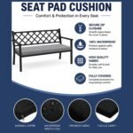 Water Resistant Garden Bench Cushion 120×33×5 cm – Thick Outdoor Seat Pad for 2 Seater Patio Bench, Rattan Sofa & Swing Sea - Image 3