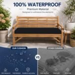 Water Resistant Garden Bench Cushion 120×33×5 cm – Thick Outdoor Seat Pad for 2 Seater Patio Bench, Rattan Sofa & Swing Sea - Image 4