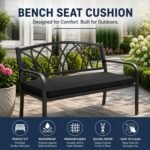 Water Resistant Garden Bench Cushion 120×33×5 cm – Thick Outdoor Seat Pad for 2 Seater Patio Bench, Rattan Sofa & Swing Sea - Image 5