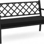 Water Resistant Garden Bench Cushion 120×33×5 cm – Thick Outdoor Seat Pad for 2 Seater Patio Bench, Rattan Sofa & Swing Sea