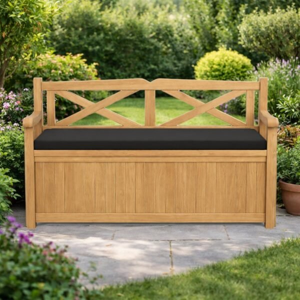 Rattan Patio Garden Bench Cushions 140 cm Replacement Cover Only – Water-Resistant Outdoor Zip Cover for 5 cm Thick Seat Pads