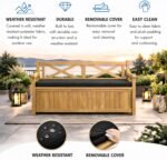 Rattan Patio Garden Bench Cushions 118x40x5 cm Replacement Cover Only – Water-Resistant Outdoor Zip Cover for Seat Pads - Image 4